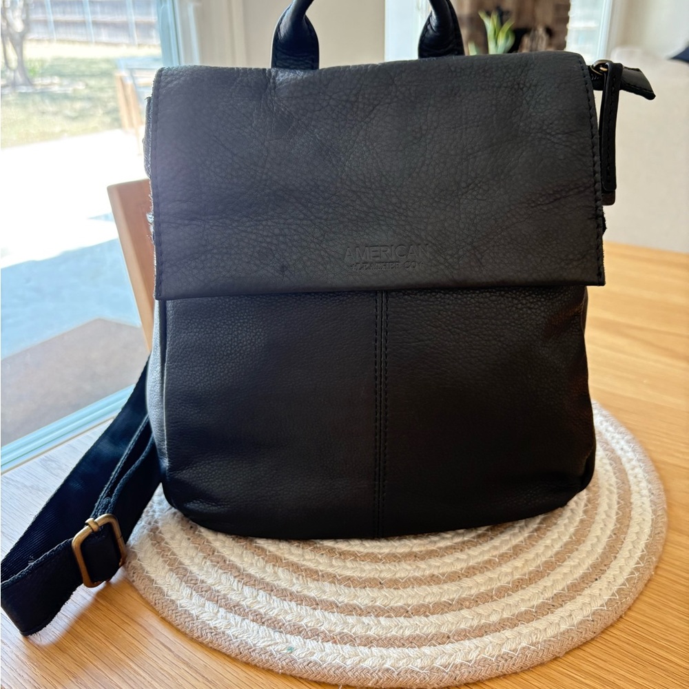 American Leather Company Black Backpack